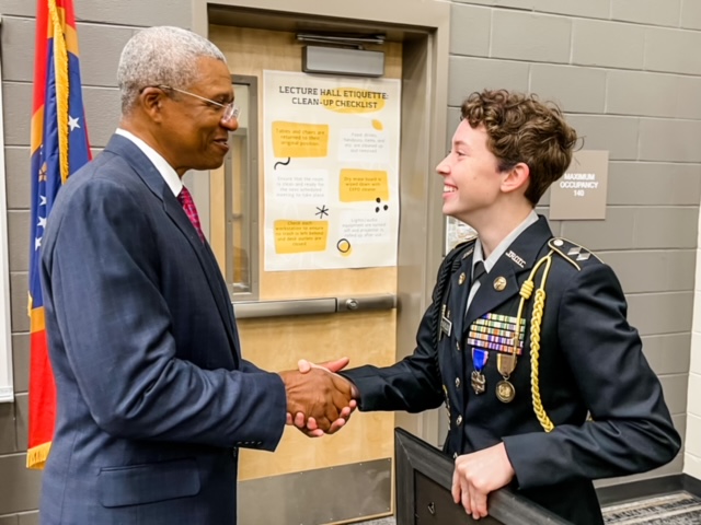 General Collins meeting Cadet Nicholson