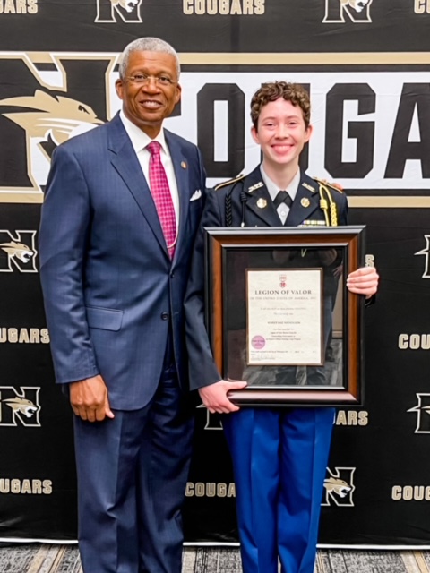 General Collins with Cadet Nicholson
