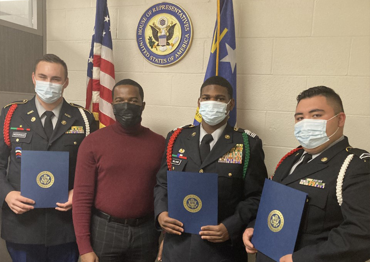 Hawthorne Academy JROTC Cadets Receive Certificates of Congressional Recognition