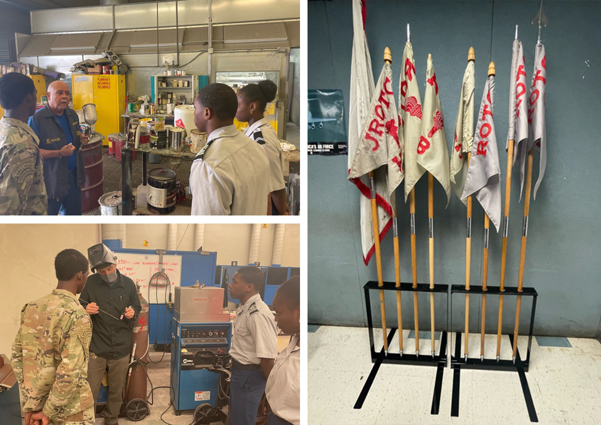 JROTC CTE Flag Stand
