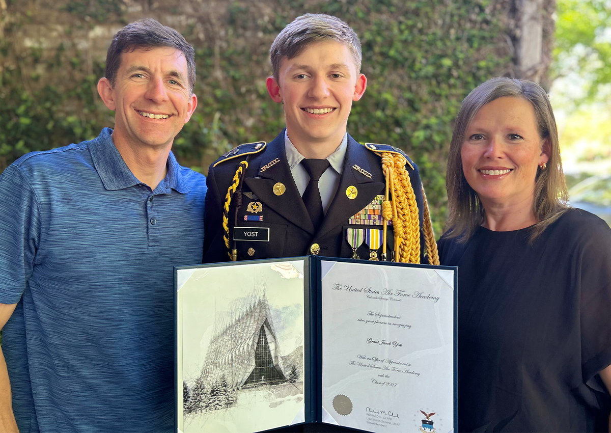 Cadet Grant Yost and Parents
