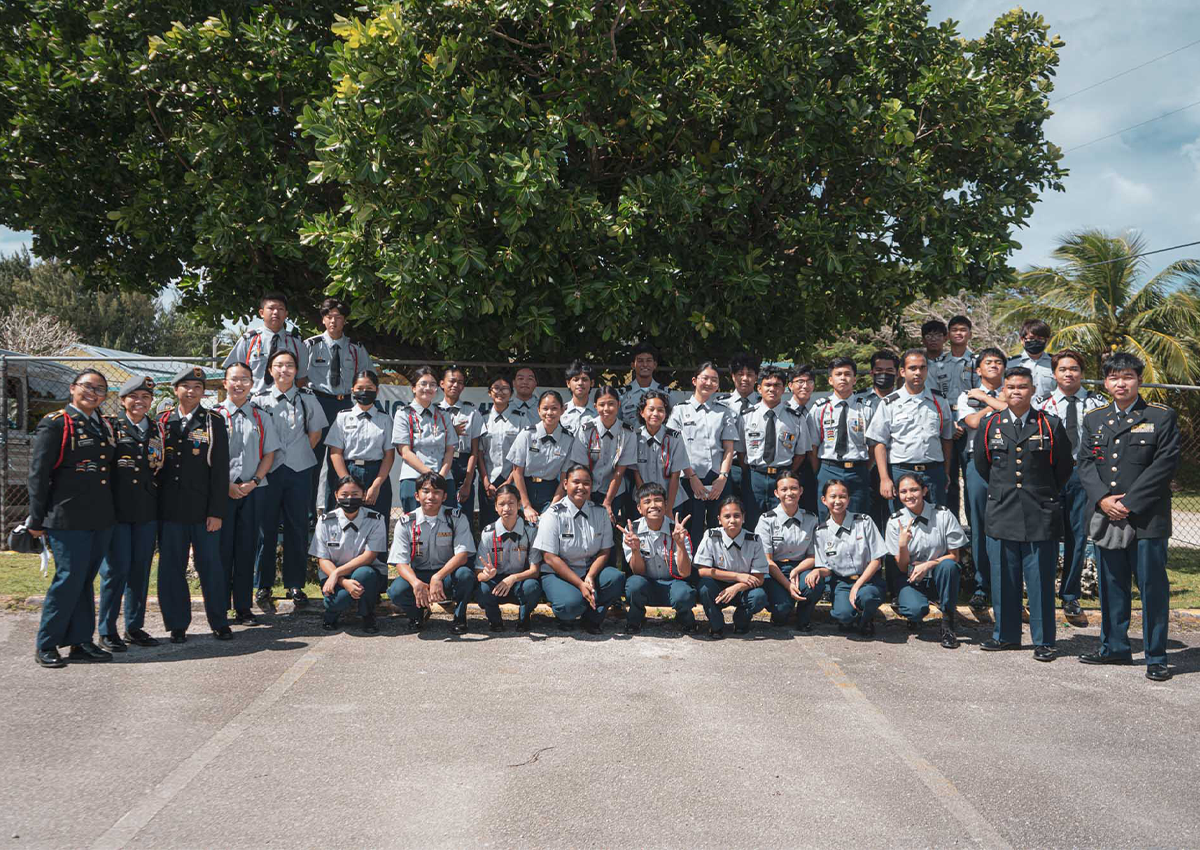 Marianas High School Dolphin Battalion cadets completed multiple service learnings