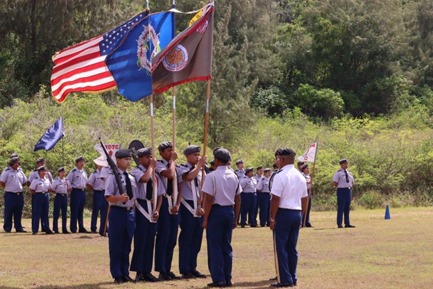 Tinian High School JROTC Stallion Battalion Change of Command