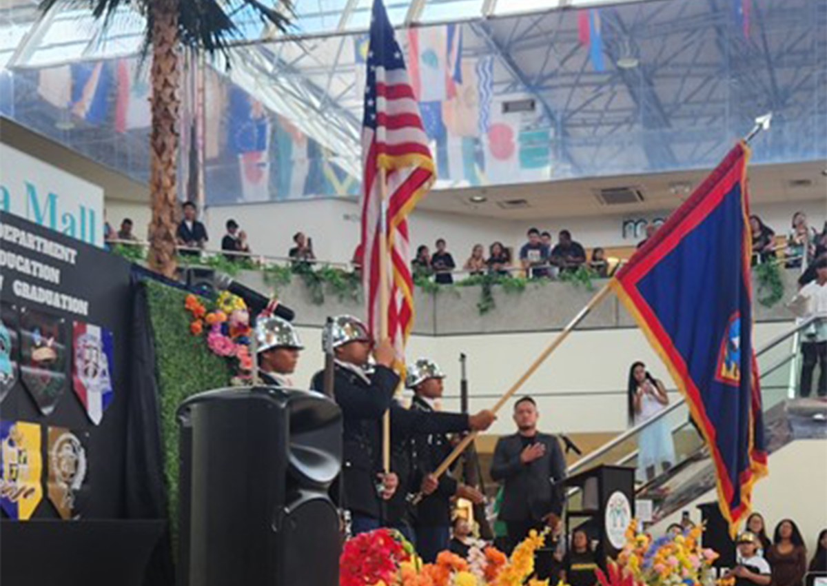 Simon A. Sanchez HS Shark Battalion Supports District Graduation