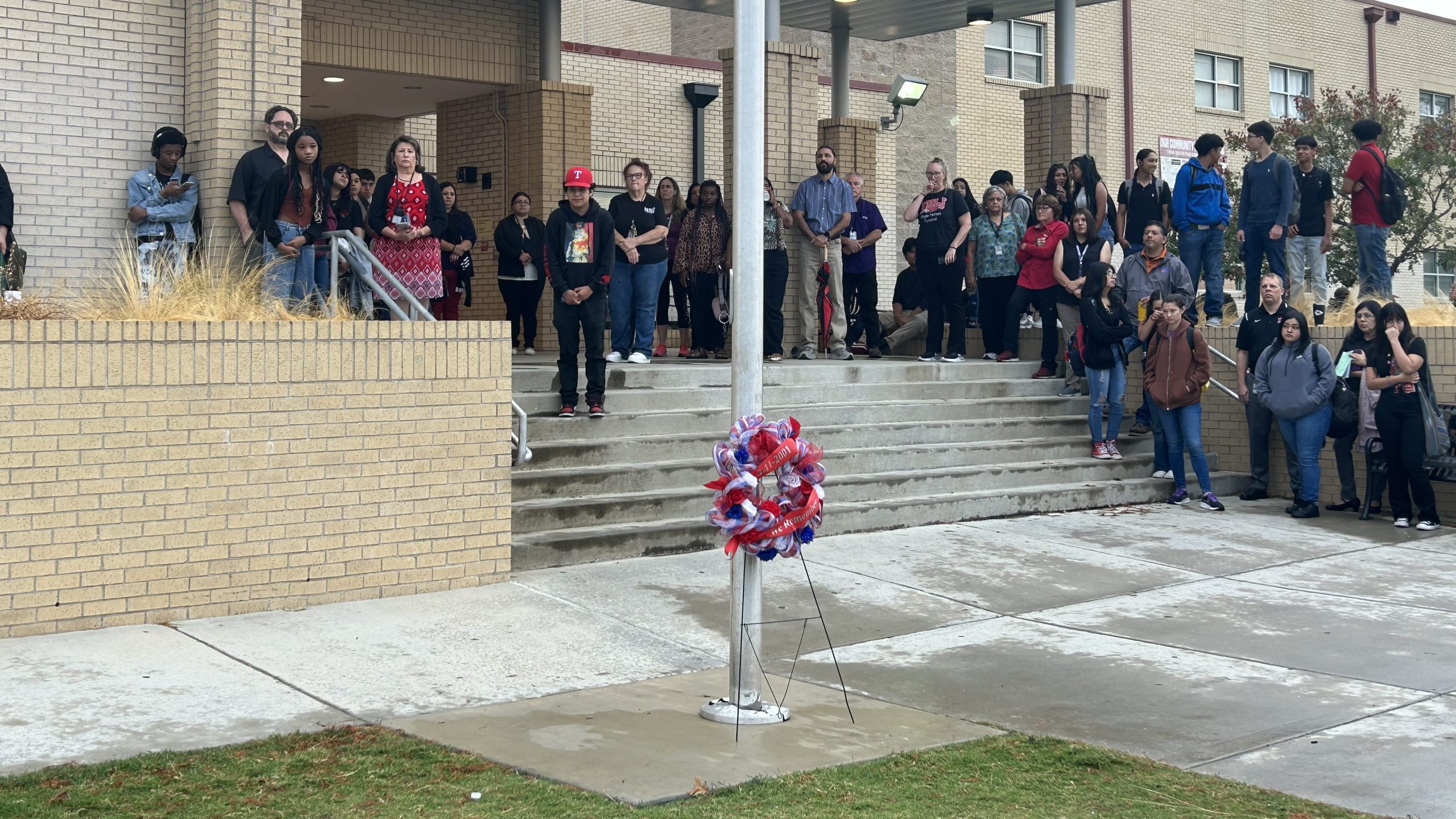 Memorial Wreath laid in honor of the victims of the 9/11 attacks