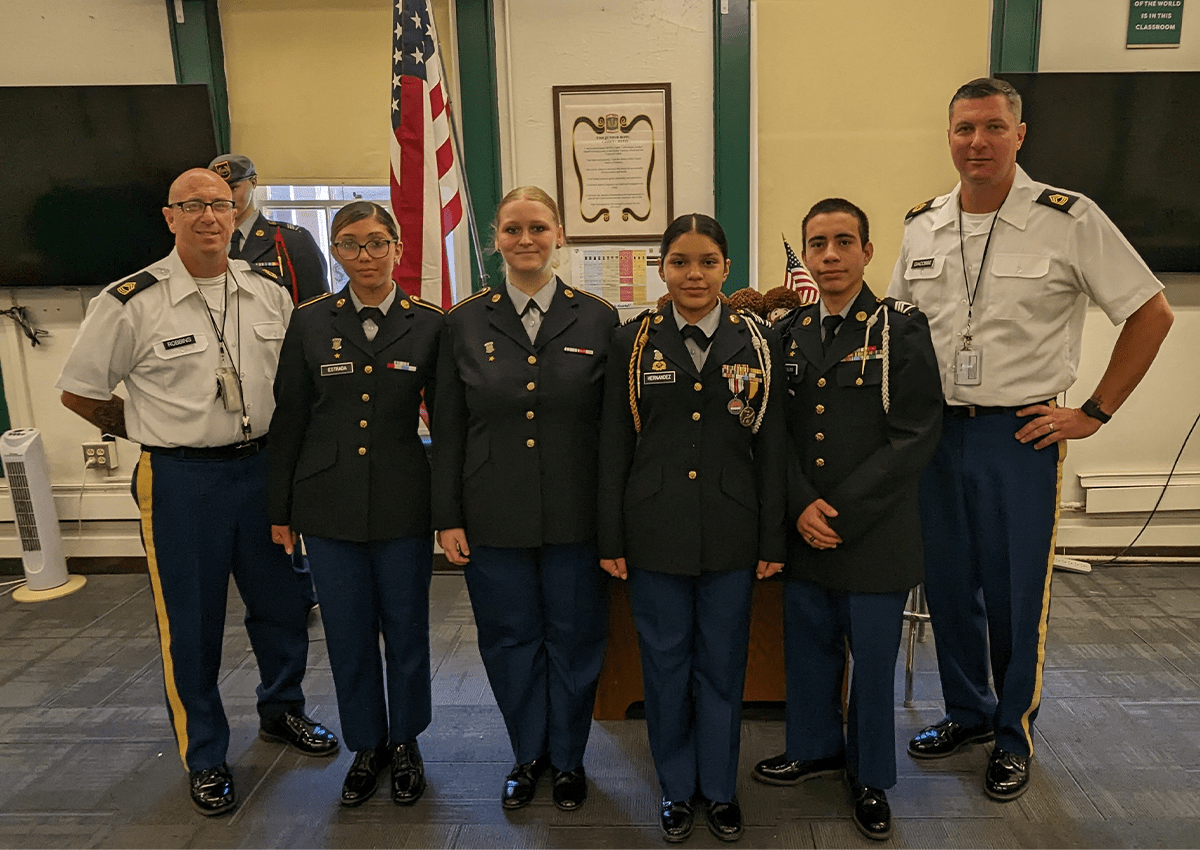 Cadets received recognition for blood donation.