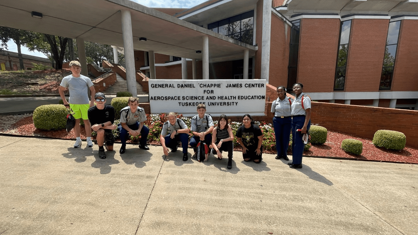 Our cadets conducted a campus tour to the Aerospace and JROTC Departments.