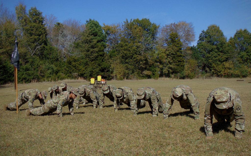 The Olympic High School JROTC Raider Team preparing to compete in the USACC JROTC Raider National Championship at Fort Knox, KY.