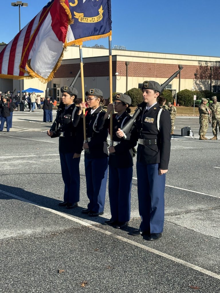 Color Guard, commanded by C/LTC Bayley Schaefer