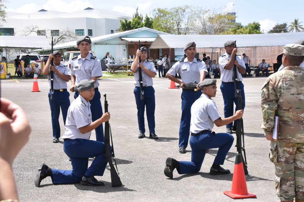 Armed Drill Exhibition Team reporting-in