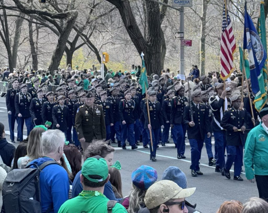 The Viking Battalion marches through Manhattan, NYC.