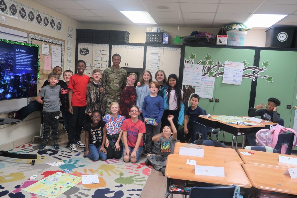 Cadet Amanti Barbee and his class