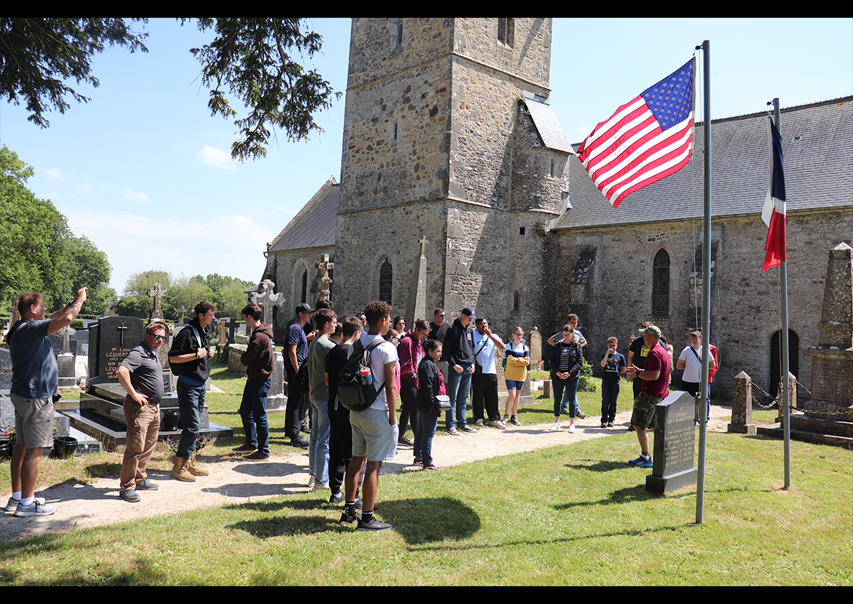 Warriors at Hemevez memorial. (Photo taken by SGM (Ret) Allen Ashton)