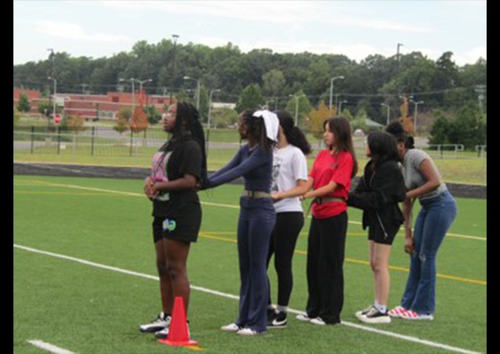 Cadets participating in simple relay