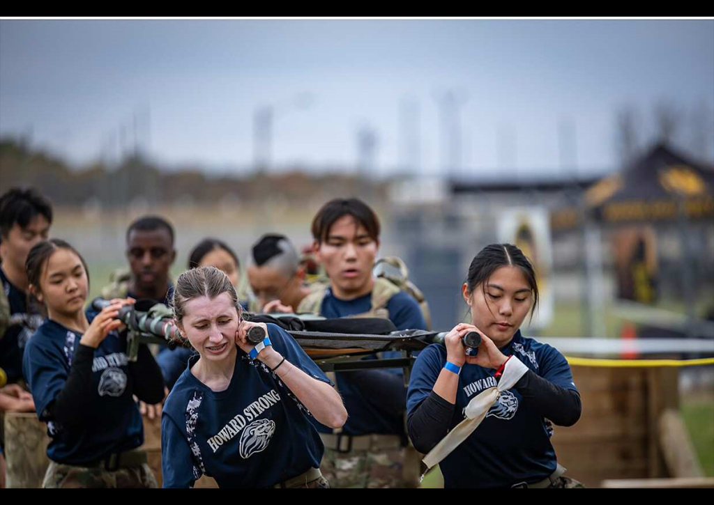 Cadets shows their teamwork during Raider