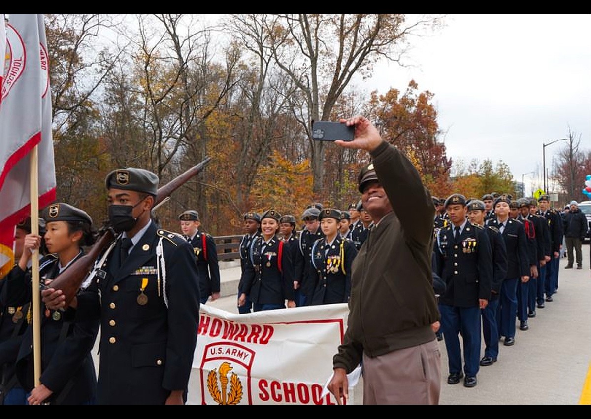 Howard High School Army JROTC Cadets Participate in Veterans Day Parade 1