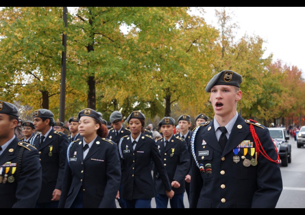 Howard High School Army JROTC Cadets Participate in Veterans Day Parade 3