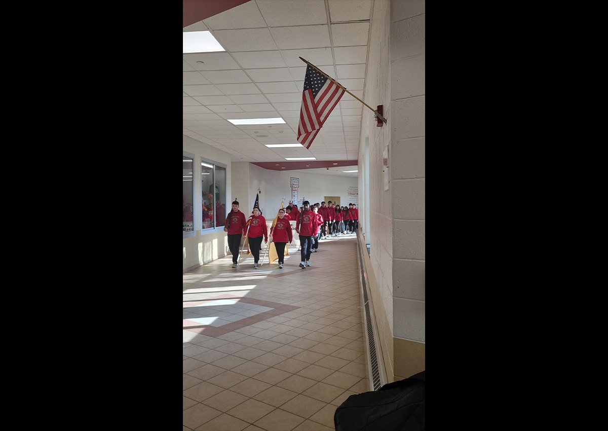 Cadets of the Lenape High School JROTC program march during the “March for Martin” event on 17 January 2025 Credits: CW2 Richard D. Kovats