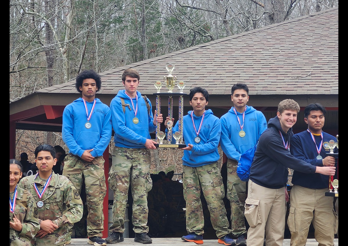 The A- team celebrating their first-place win!