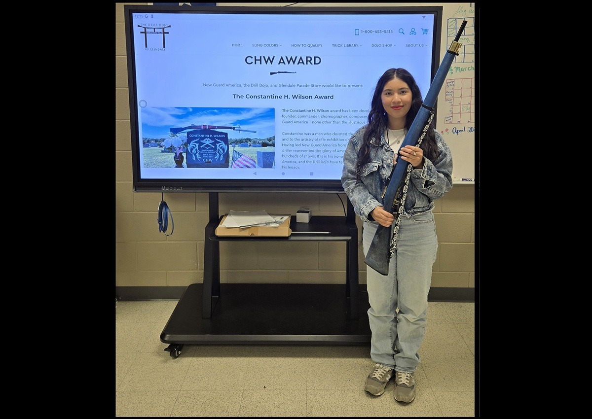 C/SGM Maxson with the customized prize rifle