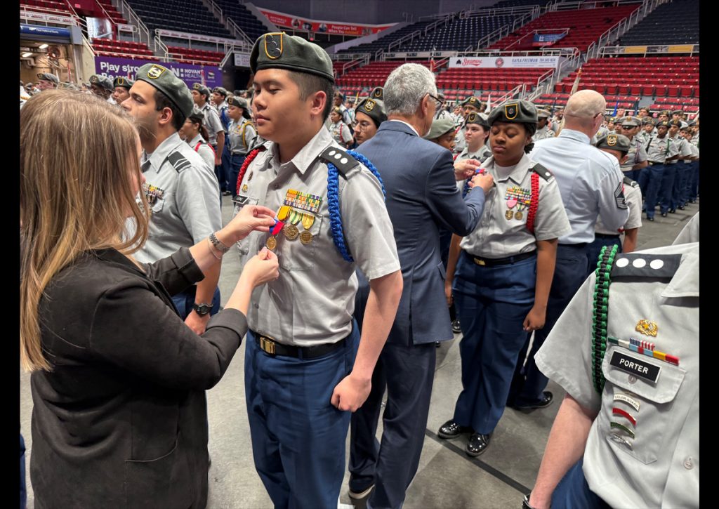 Cadets Benjamin Leng and Jayda Bowen were the awardees in attendance