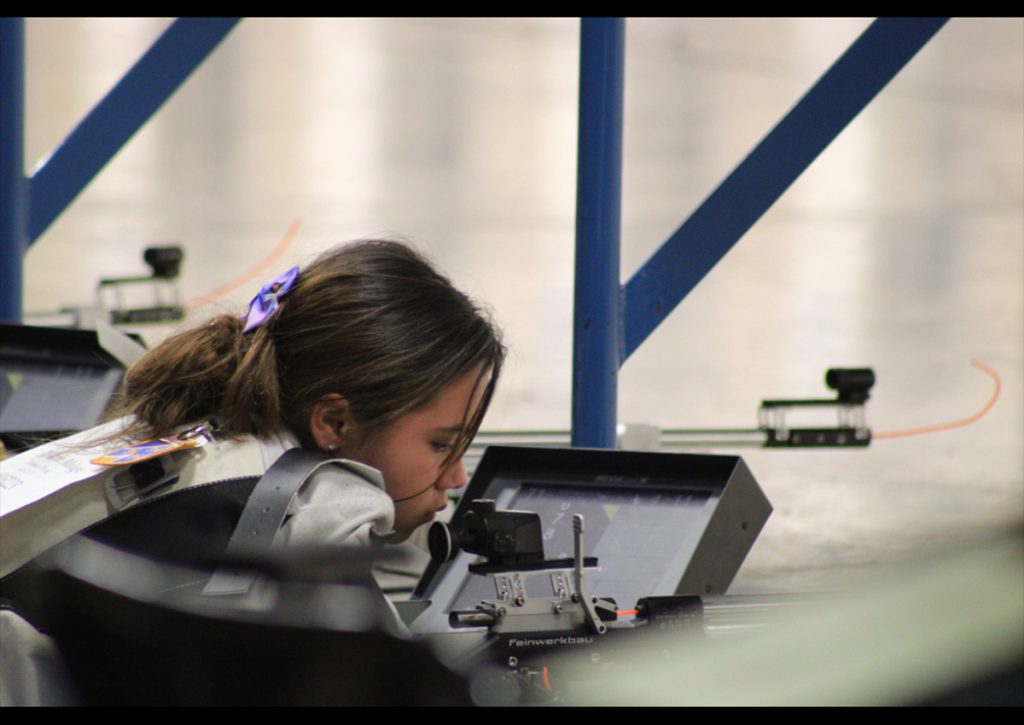 (Pictured above, Cadet Kai Malaga firing from a prone position)