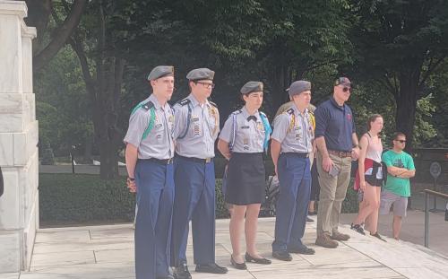 Army JROTC Cadets at the laying of the wreath ceremony.