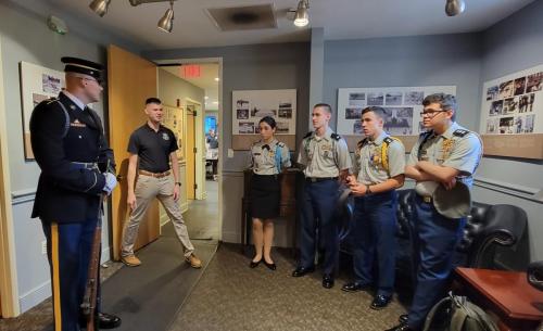 Cadets at the Tomb of the Unknown Soldier quarters
