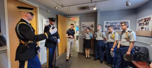 Cadets at the Tomb of the Unknown Soldier quarters