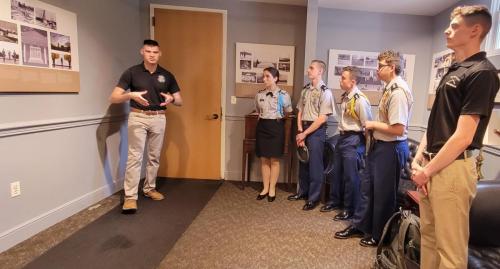 Cadets at the Tomb of the Unknown Soldier quarters