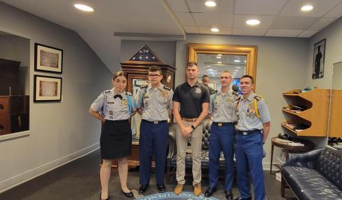 Cadets at the Tomb of the Unknown Soldier quarters