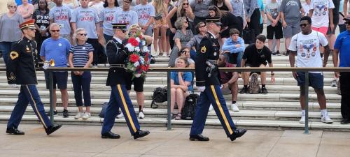 Army JROTC Cadets at the laying of the wreath ceremony.