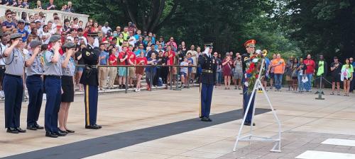 Army JROTC Cadets at the laying of the wreath ceremony.