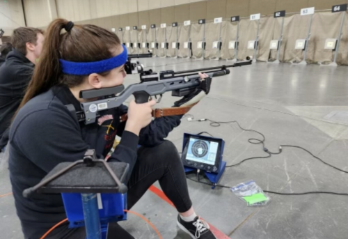 Lebanon HS' Cadet Alivia Griffiths kneeling